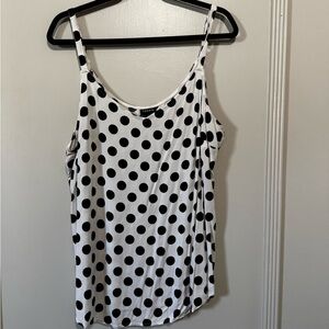 torrid Black and White Polka Dot Scoop Neck Camisole